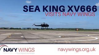 Sea King XV666 ‘Damian’ visits Navy Wings