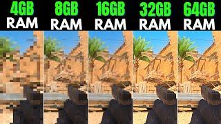 Counter-strike 2 Csgo2 2gb ram 4gb ram vs 8gb ram vs 16gb ram vs 32gb ram