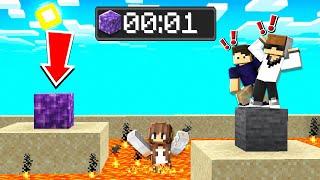 QUEM PISAR no BLOCO CERTO do MINECRAFT PRIMERO VENCE! (BLOCK SHUFFLE)