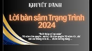 Lời bàn sấm Trạng Trình 2024 - Khuyết Danh