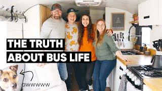 The TRUTH about BUS LIFE || First Year Of Full Time Travel Questions Answered