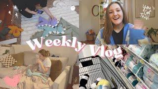 Studio Vlog || Crochet Small Business Vlog, Going to a Craft Market, Yarn Shopping, Crochetting