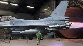 Inside US Air Force Facility Pushing F-16 Jet Engine to Their Extreme Limit