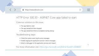 Fix: HTTP Error 500.31 | 500.30 Failed to load ASP.NET Core runtime