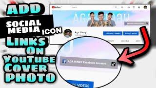 HOW TO ADD SOCIAL MEDIA ICONS LINKS TO YOUR YOUTUBE CHANNEL ART