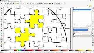 Puzzle to Shape in Inkscape