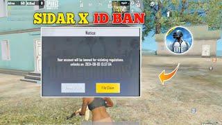 PUBG LITE MY ID BANNED 10 YEAR || SIDAR X ID BAN ||PUBG LITE ID BAN START || SIDAR X