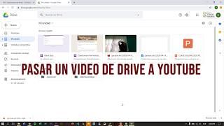 Pasar un video de drive a youtube