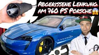 Abgerissene Lenkung am 760 PS Porsche Taycan Turbo S - Unfallschadenreparatur und Technik Fakten