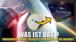 Mitten im LIVE-Stream! Zylindrisches UFO begleitet Starship bei Testflug zum Mond ?!