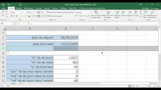 Excel - 4 Expert - Cours Fonction Date DATEDIF