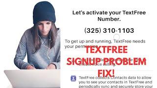 TextFree Sign Up Problem Fix (100% Working) | Textfree Registration Error Quick Fix! 2024