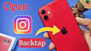 iPhone - How to open instagram - Back-tap On Apple LOGO