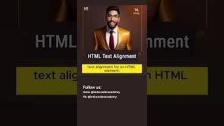 How to create Text Alignment in HTML || #html #css #coding #shortsvideo #viral