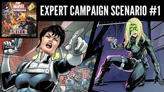 AGENTS OF SHIELD Expert Campaign Scenario 1 MARIA HILL vs BLACK WIDOW | Marvel Champions Playthrough