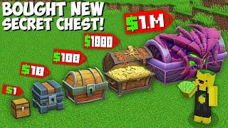 What if YOU BUY ALL SECRET CHEST in Minecraft ? $1 vs $10 vs $100 vs $1000 vs $1 M !