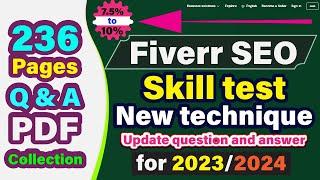 Fiverr SEO skill test question and answers for 2023 / 2024