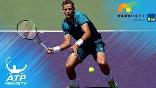 Vasek Pospisil digs deep to win lung-busting rally | Miami Open 2018