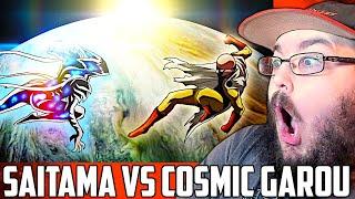 SAITAMA vs COSMIC GAROU | Full Fight Animated HD | One Punch Man FAN Animation REACTION!!!