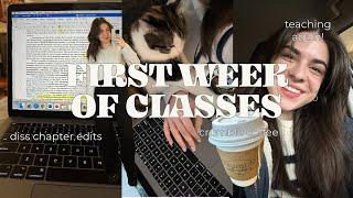 BACK TO (GRAD) SCHOOL VLOG: first week of spring 2024 semester, teaching, & fellowship apps