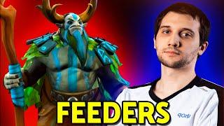 Arteezy: My team is full of feeders.