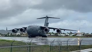 U.S AIR FORCE C-17 SINT MAARTEN EXTREME MIND BLOWING TAKEOFF