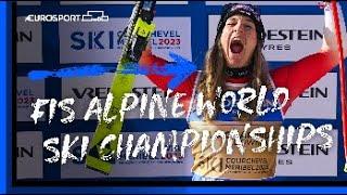 Jasmine Flury is Downhill World Champion!  | FIS Alpine World Ski Championships 2023 | Eurosport