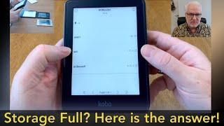 What to do if you get "storage Full" message on your Kobo e-Reader running KOReader?