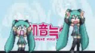 16-bit Miku Hatsune & Miku Hatchune Caramelldansen / 初音＆はちゅねがドットでｳﾏｳﾏ(ﾟ∀ﾟ)