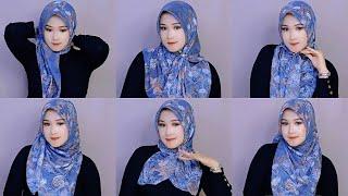 #9 CONTEMPORARY RECTANGULAR HIJAB STYLE TUTORIAL COVERS THE CHEST OF PREMIUM MOTIFS
