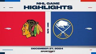 NHL Highlights | Blackhawks vs. Sabres - December 27, 2024