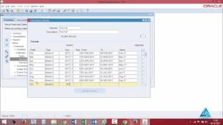 Creating an Accounting Calendar (Calendar Year Type) in Oracle General Ledger R12