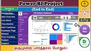 Power BI Project in Tamil - HR Analysis Dashboard | Power BI Realtime Project for Beginners| Santhu|