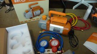 Unboxing BACOENG 3CFM - Complete AC Vacuum Pump Kit -R134a