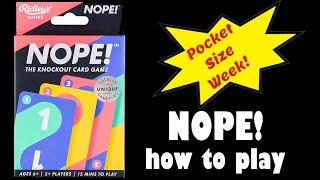 Nope! - card game tutorial (how to play)