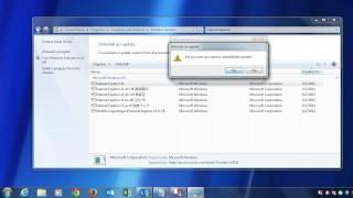 How to uninstall or remove Internet Explorer 11 IE11 in windows 7 Operating System