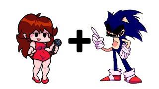 FNF Girlfriend + Sonic.EXE | Friday night funkin animation