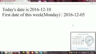 How to get current week's start and end date in PHP  #php #date #developer