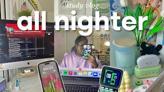 ️ all nighter vlog | productive study vlog, matcha, lots of studying, ipad notes, productivity 