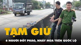 Vụ đốt pháo hoa, nhảy múa trên quốc lộ 1 ở Tiền Giang: Tạm giữ hình sự 6 người