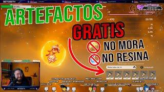 SUBE FÁCIL TUS ARTEFACTOS SIN GASTAR RESINA NI MORA, GUIA DE ARTEFACTOS GRATIS | GENSHIN IMPACT