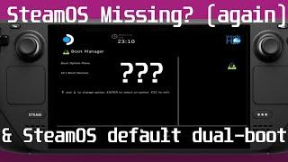 Steam Deck - Missing SteamOS boot option & Make SteamOS default boot option