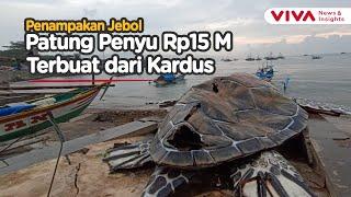 Telan Anggaran Rp15,6 M, Patung Penyu Sukabumi Ternyata dari Kardus Bekas