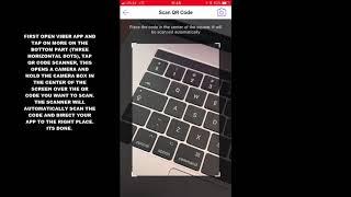 HOW TO USE THE QR CODE IN VIBER APP (IOS)