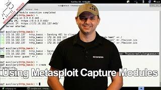 Using Metasploit Capture Modules - Metasploit Minute [Cyber Security Education]