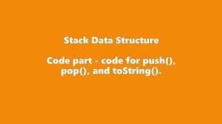 Stack - Stack Code | Insert, Remove, and Print elements