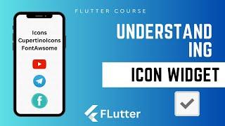 13 - Exploring Icon, CupertinoIcons, and Font Awesome Packages in Flutter | Course FLutter بالعربي