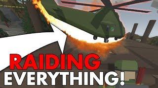 WHY IS MY HIND THERE?! - RAIDING EVERYTHING! ( Unturned Vanilla Base Raids )