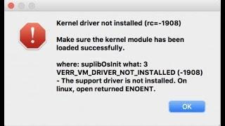 Fix error: Kernel Driver Not Installed (rc=-1908) Error on Mac