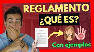 ¿Qué es un Reglamento? 【Con EJEMPLOS】